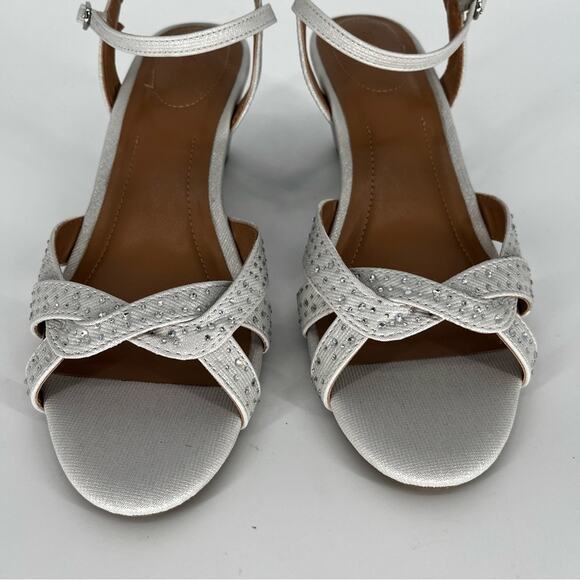 Style & Co Greyy Metallic Grey Crisscross Wedge Sandals – Size 9M - Picture 6 of 13